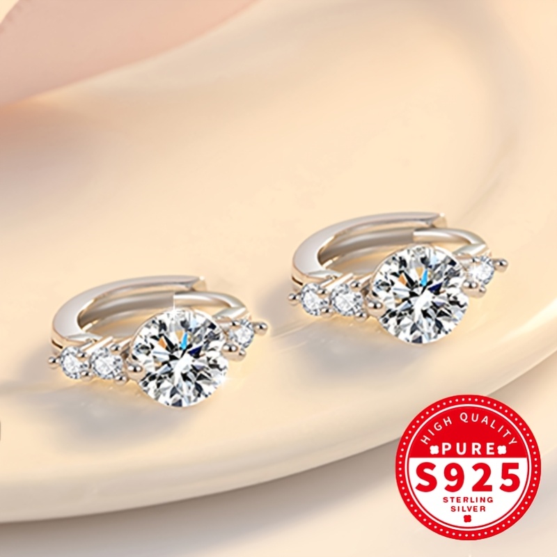 Women's S925 Silver Hoop Earrings, Lightweight Luxury Design